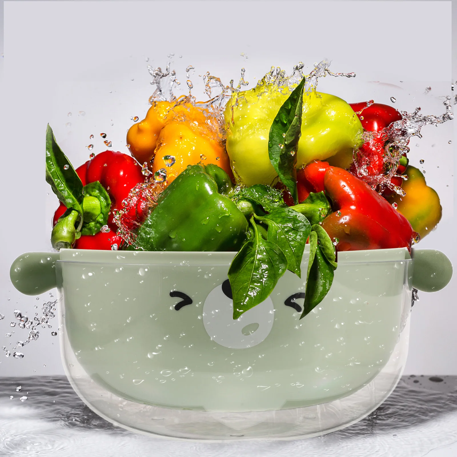 Dual Layer Washing Bowl Vegetable Fruit Rice Strainer Kitchen Colander Food Drainer Large Capacity Water Filtering Rotating
Dual Layer Washing Bowl Vegetable Fruit Rice Strainer Kitchen Colander Food Drainer Large Capacity Water Filtering Rotating
