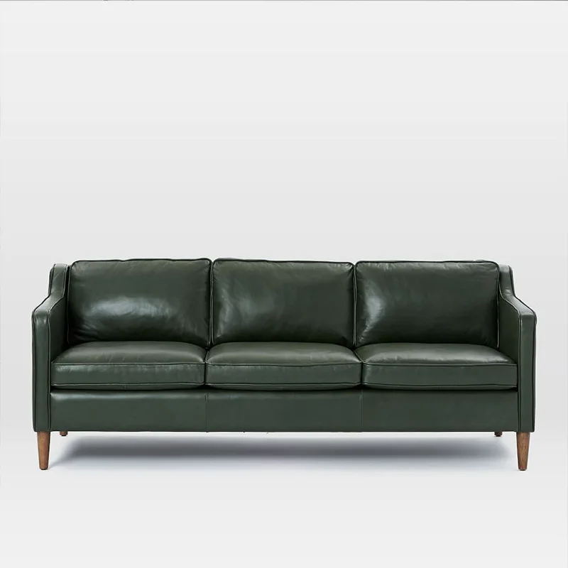 Nordic leather sofa, small apartment three person modern simple office hotel single-double leather sofa 
Nordic leather sofa, small apartment three person modern simple office hotel single-double leather sofa