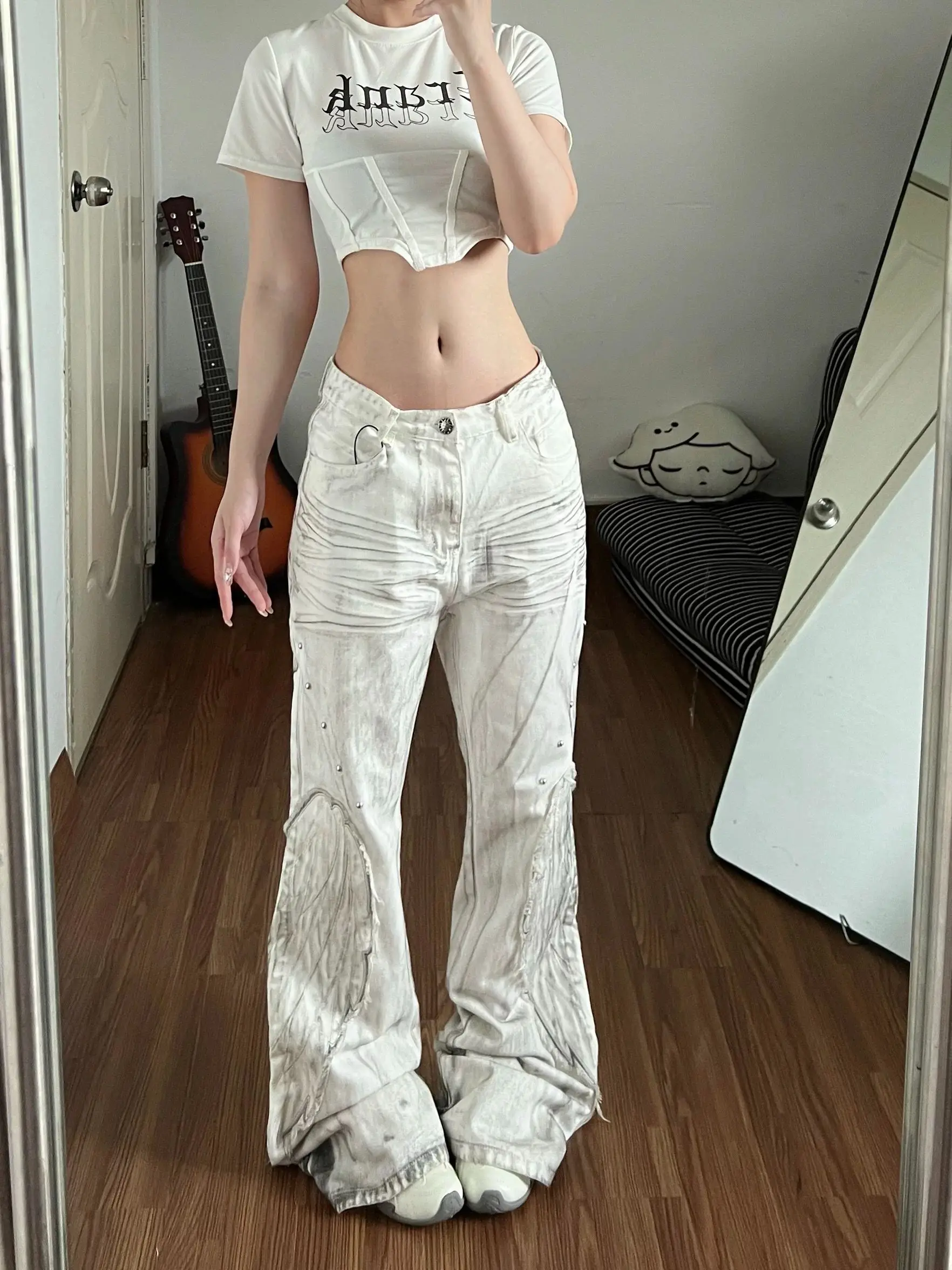 Women's Black White Casual Denim Cargo Baggy Y2K American High Street Harajuku Aesthetic 2000S Style Jeans Long Trousers 2026
Women's Black White Casual Denim Cargo Baggy Y2K American High Street Harajuku Aesthetic 2000S Style Jeans Long Trousers 2026