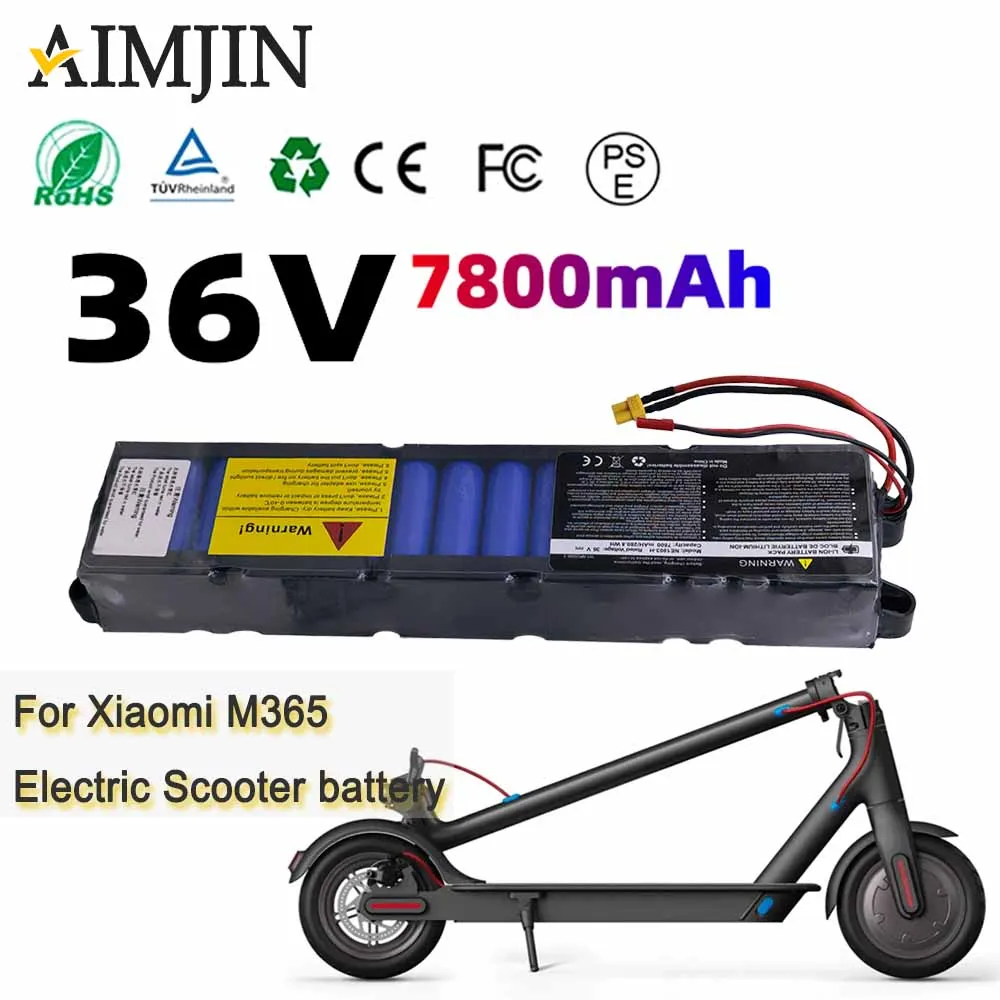 36V 7800mAh Replacement Li-ion Battery For Xiaomi M365 E-Scooter Built-in BMS Overcharge Protection Long Driving Range Battery
36V 7800mAh Replacement Li-ion Battery For Xiaomi M365 E-Scooter Built-in BMS Overcharge Protection Long Driving Range Battery