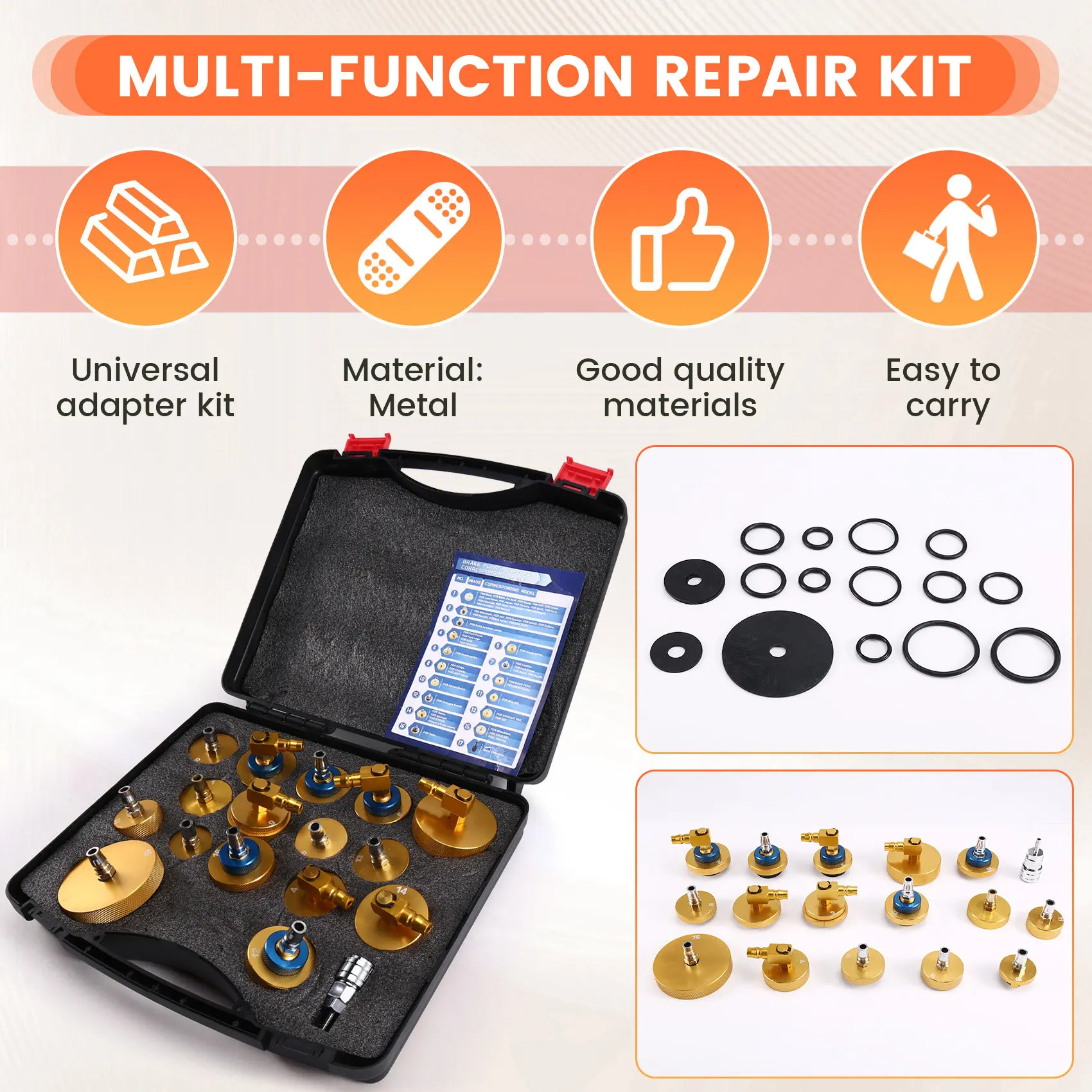 A11M-Oil Exchanger Connector Adapter Kit Universal Brake Fluid Pump 1 Set Car Auto Repair Tools
A11M-Oil Exchanger Connector Adapter Kit Universal Brake Fluid Pump 1 Set Car Auto Repair Tools