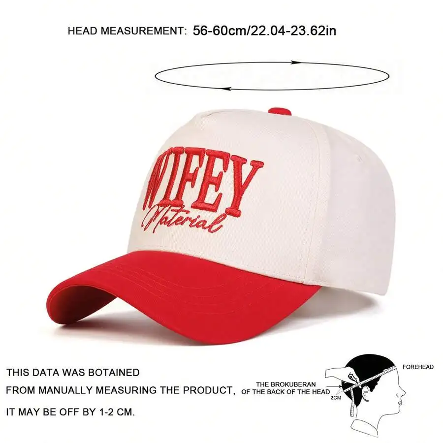 Adjustable WIFEY MATERIAL Letter Printed Baseball Cap For Women Casual Outdoor Sun Protection
Adjustable WIFEY MATERIAL Letter Printed Baseball Cap For Women Casual Outdoor Sun Protection