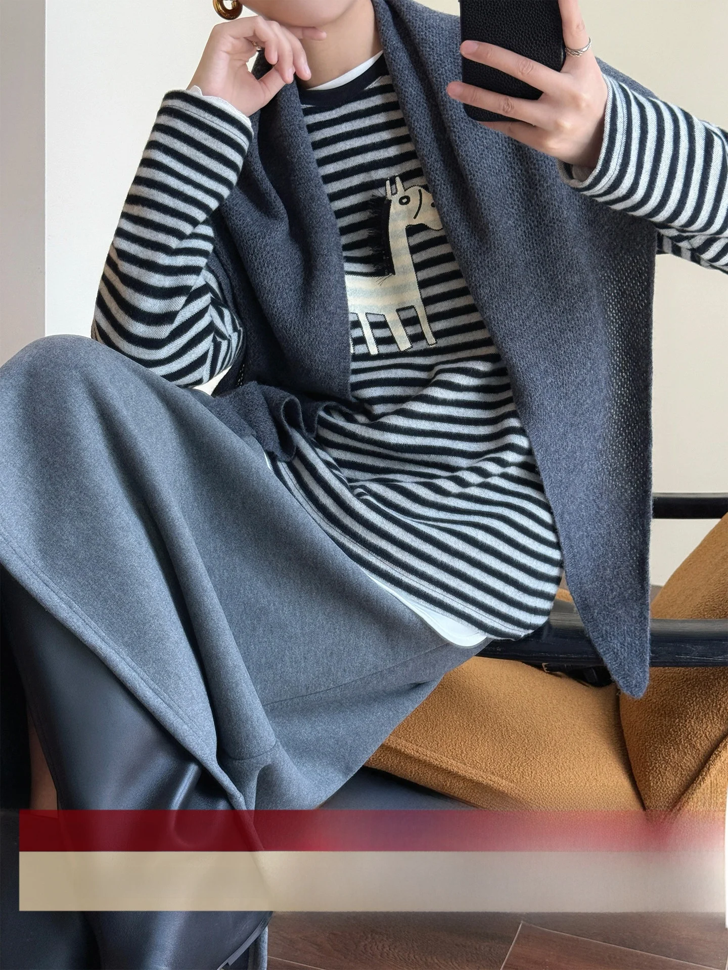 WANGER Thiened Lazy Sweatirt Casual Stripe Fringe T-irt Women's Cotton Long Sve round Ne Regular Fit Winter
WANGER Thiened Lazy Sweatirt Casual Stripe Fringe T-irt Women's Cotton Long Sve round Ne Regular Fit Winter