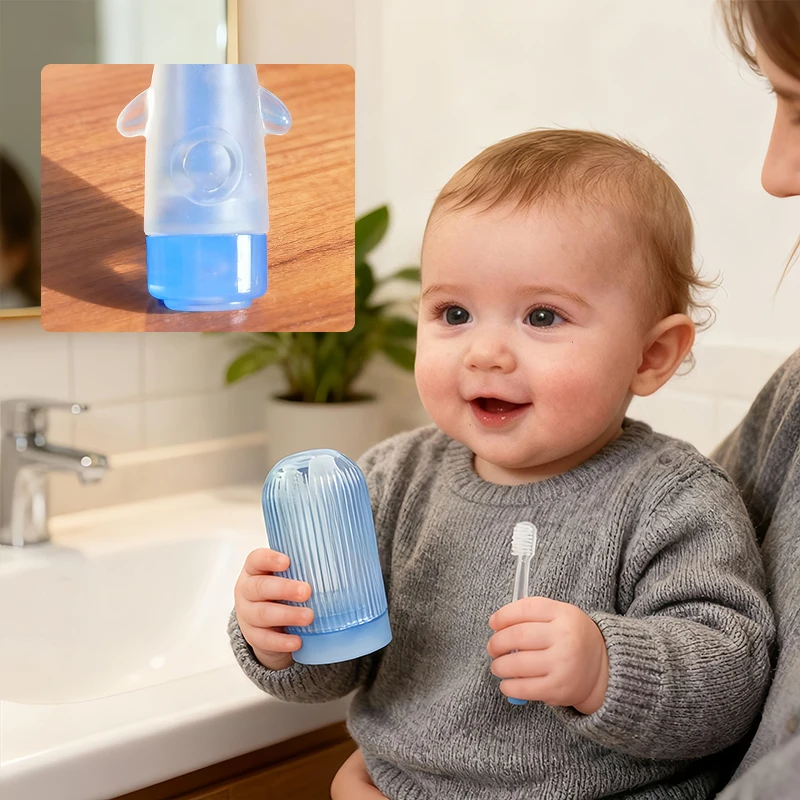 2pcs baby silicone toothbrush set with rinse cup, oral and tongue cleaner, portable travel oral care
2pcs baby silicone toothbrush set with rinse cup, oral and tongue cleaner, portable travel oral care