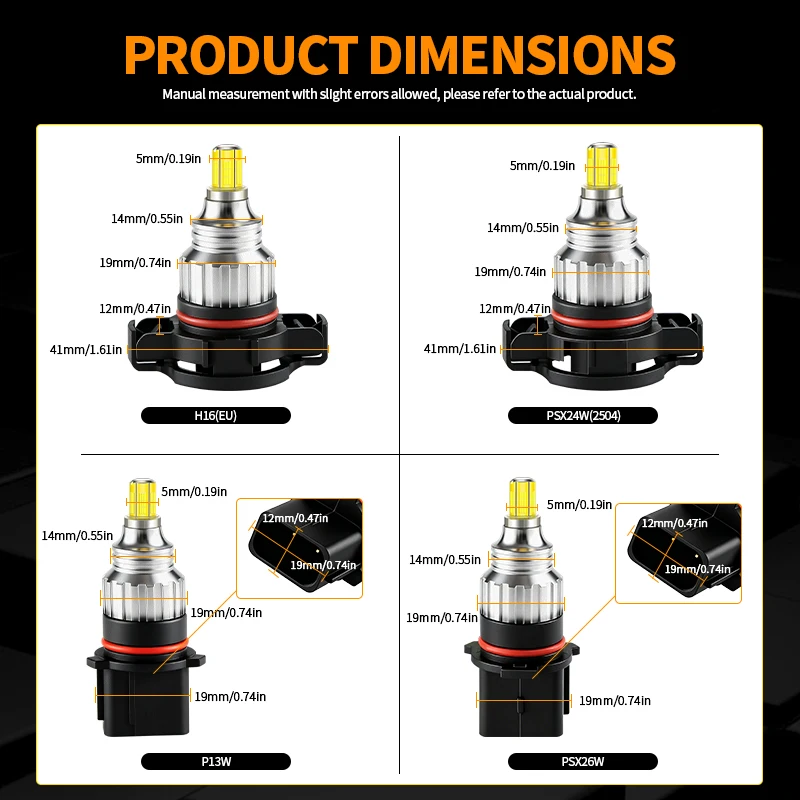 2PC 20W Car LED Daytime Running Light P13W 12277 Automotive Fog Lamp Headlight Bulb PSX26W 12278 H16(EU) 5202 PS19W PS24W PSX24W
2PC 20W Car LED Daytime Running Light P13W 12277 Automotive Fog Lamp Headlight Bulb PSX26W 12278 H16(EU) 5202 PS19W PS24W PSX24W