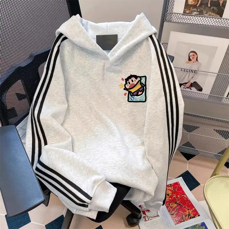 Crayon Shin-Chan Kawaii Anime Striped Hoodie Cute Cartoon Fashion Casual Versatile Thickening Loose Fleece Hoodie Gift for Girl
Crayon Shin-Chan Kawaii Anime Striped Hoodie Cute Cartoon Fashion Casual Versatile Thickening Loose Fleece Hoodie Gift for Girl