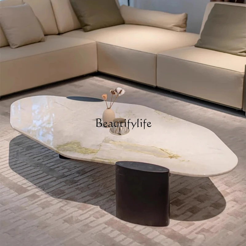 Natural Tianshan jadeite luxury stone coffee table modern simple light luxury villa high-end high-end living room special-shaped
Natural Tianshan jadeite luxury stone coffee table modern simple light luxury villa high-end high-end living room special-shaped