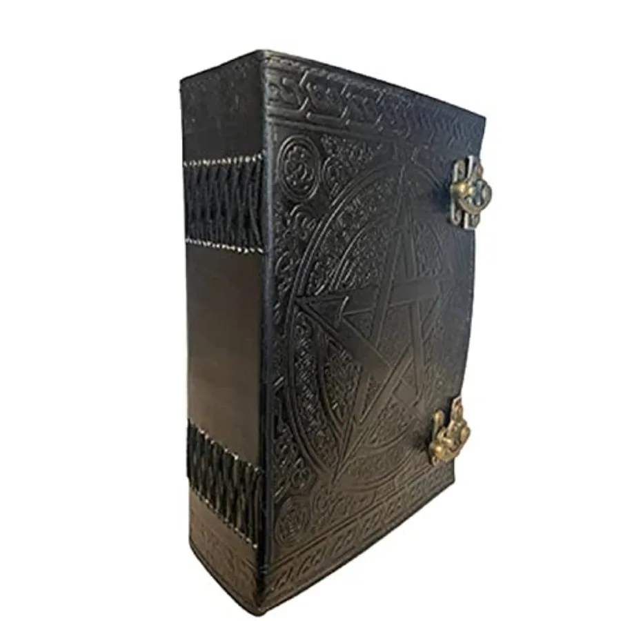 Perfect Leather Shop 600 Pages Large Black Pentagram Embossed Leather Journal Writing Leather Notebook Leather Grimoire Handmad
Perfect Leather Shop 600 Pages Large Black Pentagram Embossed Leather Journal Writing Leather Notebook Leather Grimoire Handmad