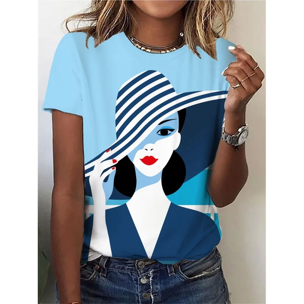 Fashion Modern Girls T Shirt 3d Print Women's Pullover Y2k Clothing Short Sleeve Tops Round Neck Tees Sports Casual Shirt Blouse 
Fashion Modern Girls T Shirt 3d Print Women's Pullover Y2k Clothing Short Sleeve Tops Round Neck Tees Sports Casual Shirt Blouse