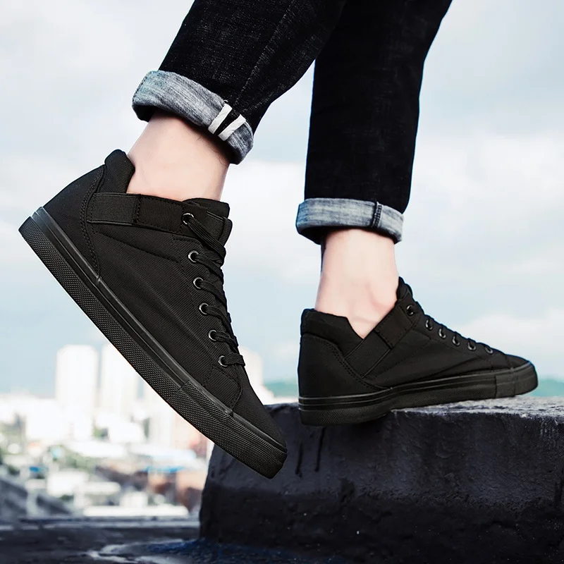 All-Black Canvas Skate Shoes Men's Workwear Style Flat Heel round Toe Color Summer Casual Shoes Student Trendy Footwear
All-Black Canvas Skate Shoes Men's Workwear Style Flat Heel round Toe Color Summer Casual Shoes Student Trendy Footwear