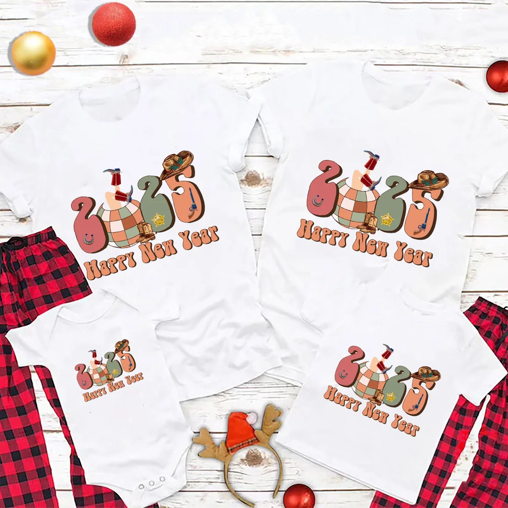 2025 Happy New Year Family Matching Outfits Mother Father Daughter Son Kids Tshirts Baby Romper Family Look New Year's Clothes
2025 Happy New Year Family Matching Outfits Mother Father Daughter Son Kids Tshirts Baby Romper Family Look New Year's Clothes