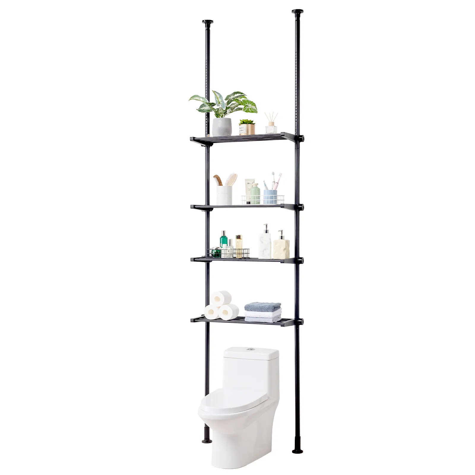 Over the Toilet Storage Rack 4 Tier Bathroom Organizer Adjustable Height Space Saving Bathroom Shelves for Small Bathrooms
Over the Toilet Storage Rack 4 Tier Bathroom Organizer Adjustable Height Space Saving Bathroom Shelves for Small Bathrooms