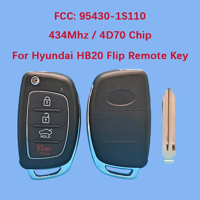 CN020051 Aftermarket 4 Button Smart Key Remote 4D Chip 433Mhz FCC ID 95430-1S110 Keyless Go For Hyundai HB20 2016-2019
CN020051 Aftermarket 4 Button Smart Key Remote 4D Chip 433Mhz FCC ID 95430-1S110 Keyless Go For Hyundai HB20 2016-2019
