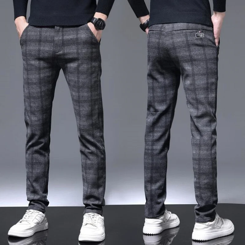 2024 Autumn Winter Plaid Work Stretch Pants Men Business Fashion Slim Thick Grey Blue Casual Pant Male Brand Trousers 28-38
2024 Autumn Winter Plaid Work Stretch Pants Men Business Fashion Slim Thick Grey Blue Casual Pant Male Brand Trousers 28-38