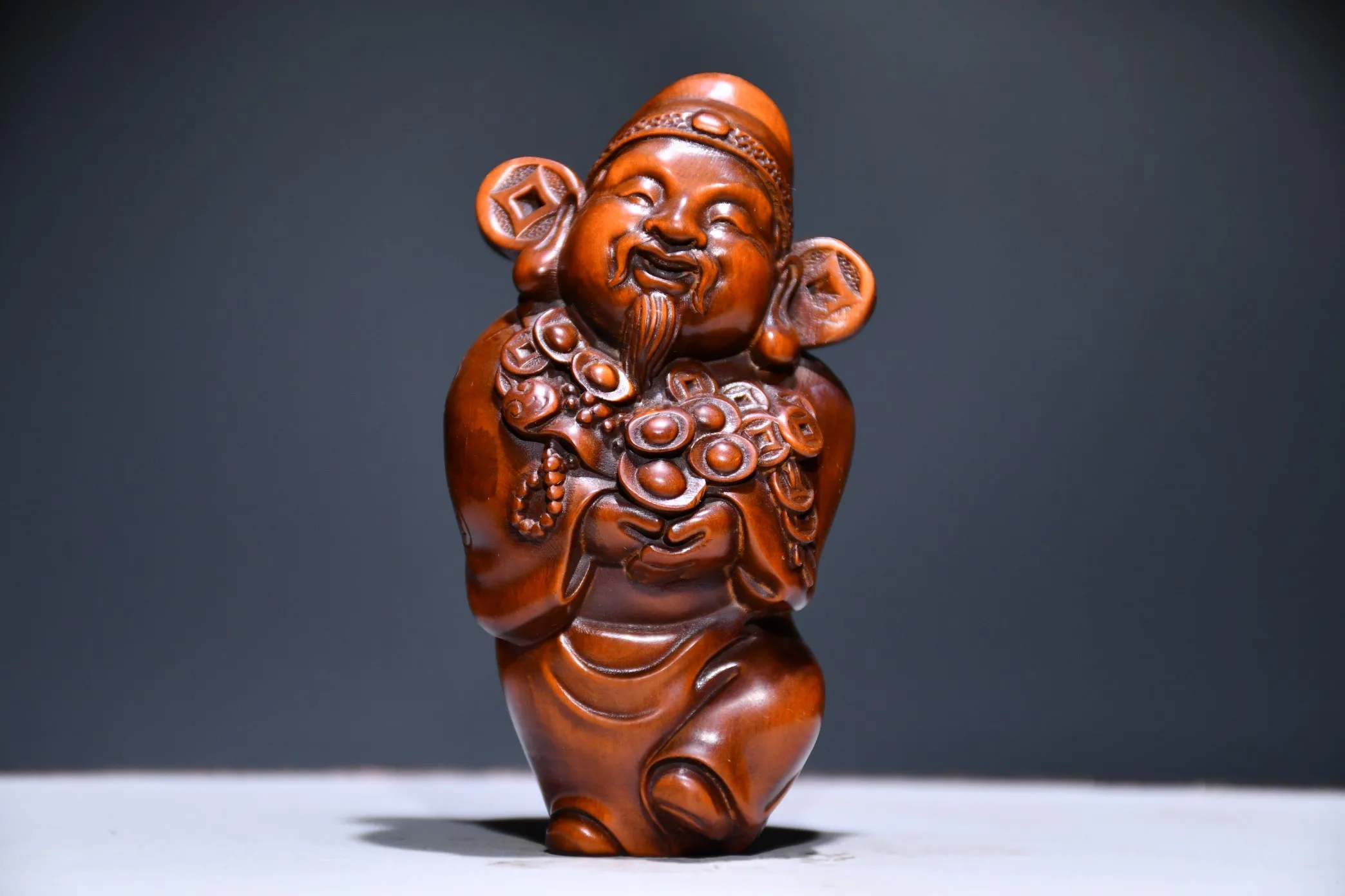 3"Tibet Temple Collection Old Boxwood Ingots Coin God of Fortune Gather fortune Amulet office ornament Town house Exorcism
3"Tibet Temple Collection Old Boxwood Ingots Coin God of Fortune Gather fortune Amulet office ornament Town house Exorcism