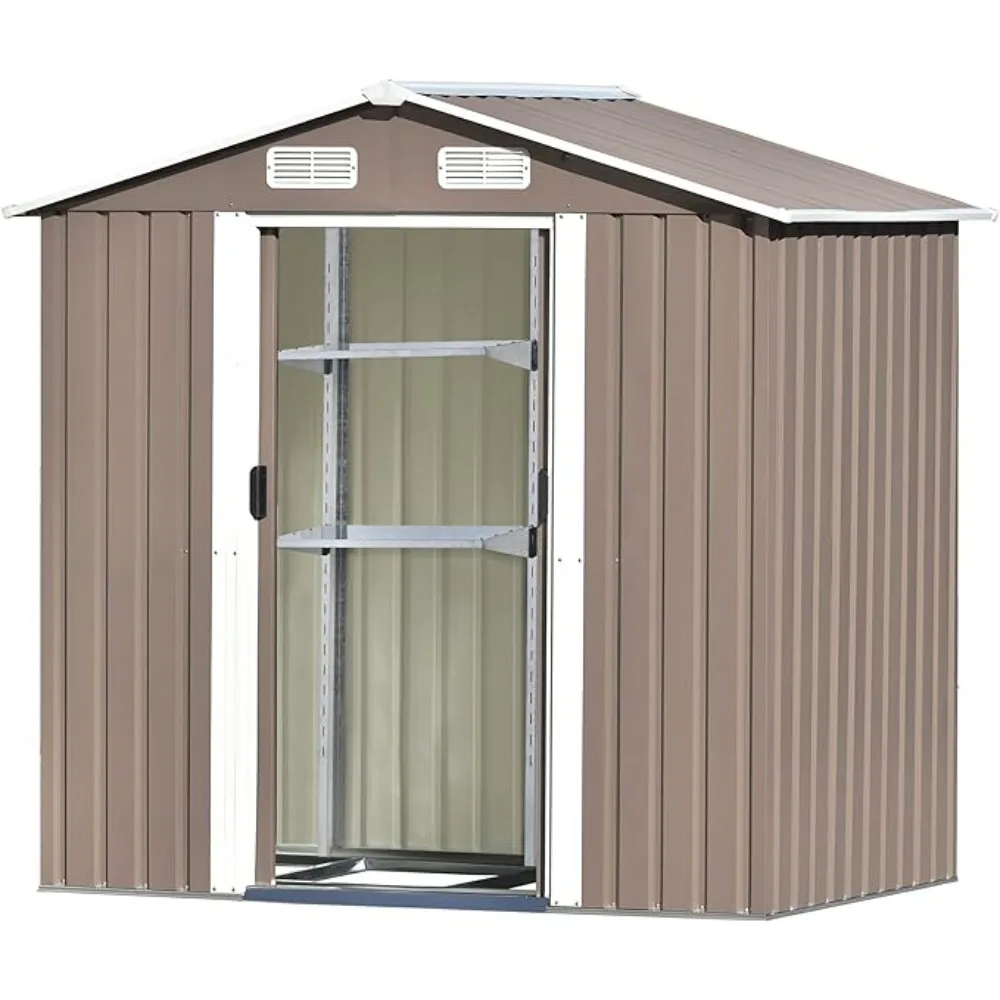 6x4 foot outdoor metal storage shed with windows and galvanized steel frame, backyard tool cabinet,and waterproof lockable door
6x4 foot outdoor metal storage shed with windows and galvanized steel frame, backyard tool cabinet,and waterproof lockable door