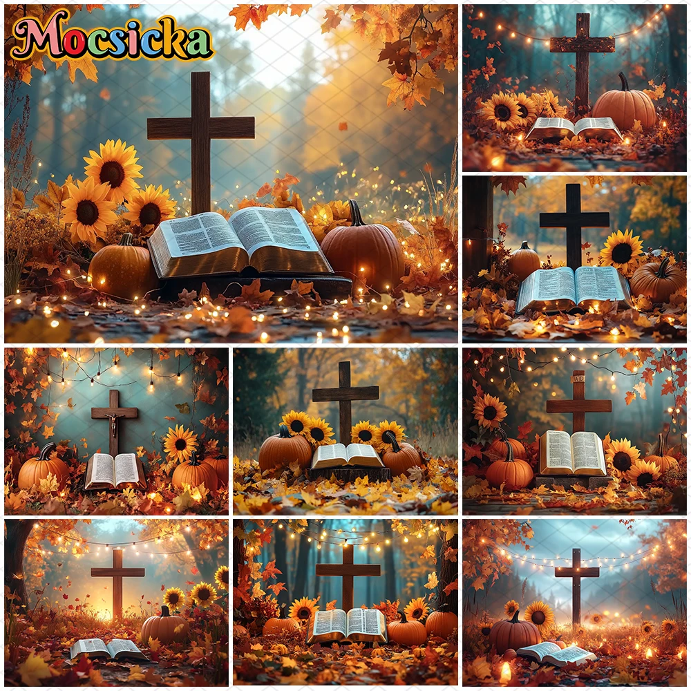 Mocsicka Fall Backdrops Photography Cross Book Forest Yellow Maple Leaf Sunflower Decors Banner Pumpkin Party Autumn Backgrounds
Mocsicka Fall Backdrops Photography Cross Book Forest Yellow Maple Leaf Sunflower Decors Banner Pumpkin Party Autumn Backgrounds
