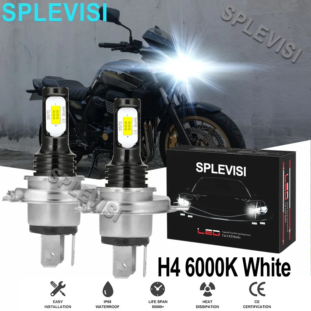 2x 70W White motorcycle headlight For Kawasaki Z1000 2004-2012 ZZR600 2003-2008 ZZR1200 2002-2005
2x 70W White motorcycle headlight For Kawasaki Z1000 2004-2012 ZZR600 2003-2008 ZZR1200 2002-2005