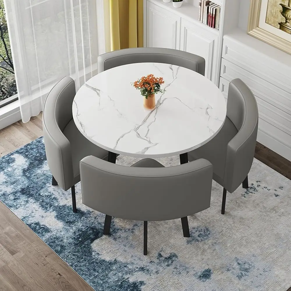 Round Dining Table Set for Home and Office, Ideal for Kitchen, Living Room, and Conference Rooms
Round Dining Table Set for Home and Office, Ideal for Kitchen, Living Room, and Conference Rooms