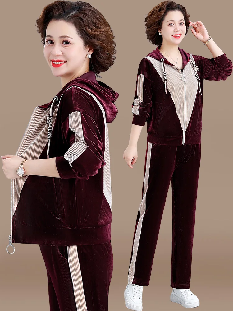 Chic Casual Sportswear Two-Piece Set for Middle-Aged Mothers Autumn Faionable Long Pants Zipper Closure Color Design
Chic Casual Sportswear Two-Piece Set for Middle-Aged Mothers Autumn Faionable Long Pants Zipper Closure Color Design
