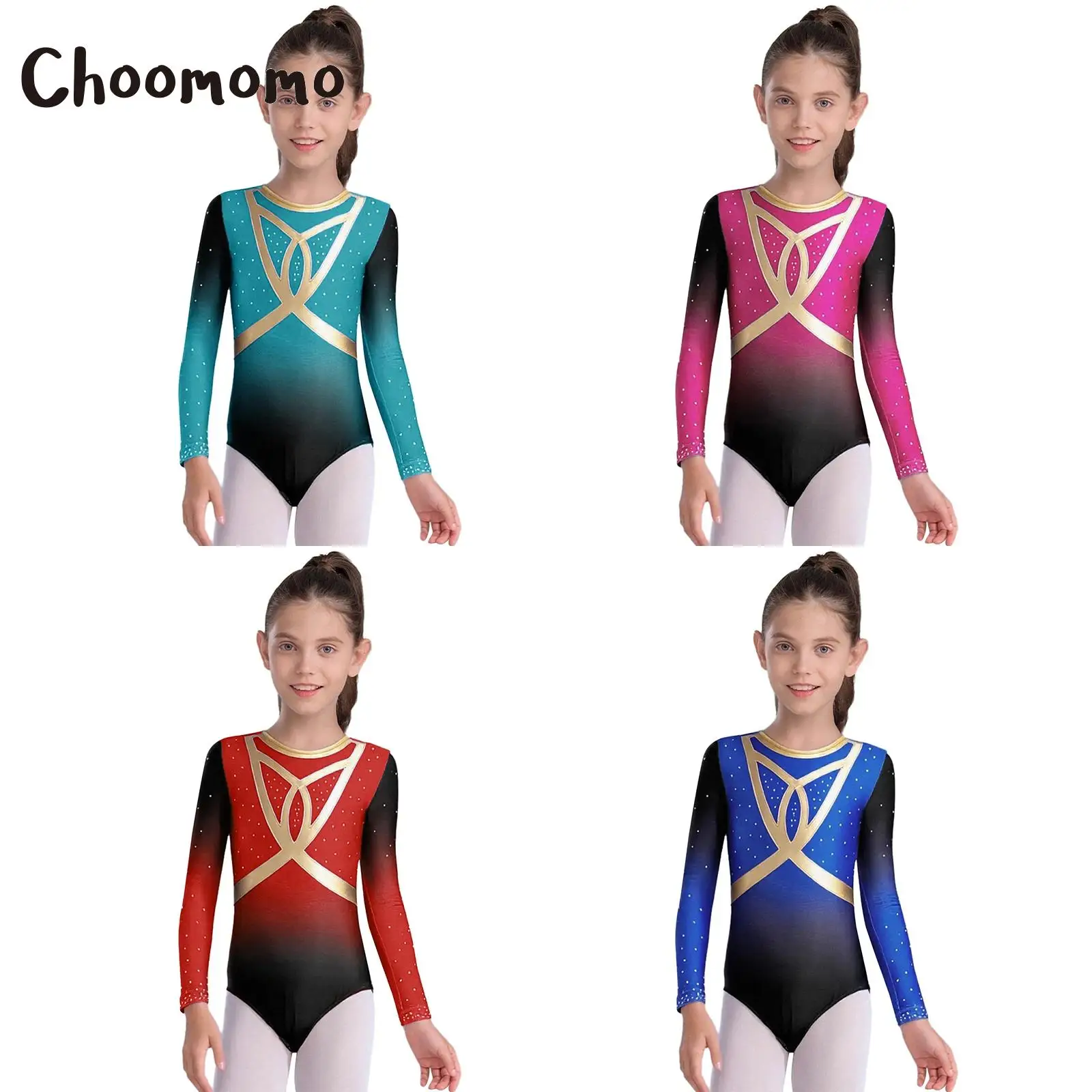 Kids Girls Gymnastics Ballet Leotard Figure Skating Round Neck Long Sleeve Shiny Rhinestones Performance Bodysuit
Kids Girls Gymnastics Ballet Leotard Figure Skating Round Neck Long Sleeve Shiny Rhinestones Performance Bodysuit