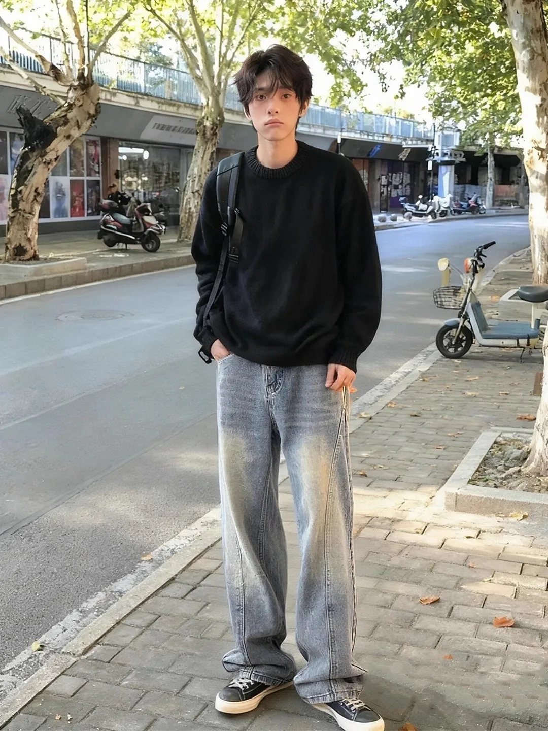 Retro Blue Denim Jeans Men's Autumn Winter American Vibe Fce Lined Loose Straight Leg Trousers High Street Sle
Retro Blue Denim Jeans Men's Autumn Winter American Vibe Fce Lined Loose Straight Leg Trousers High Street Sle