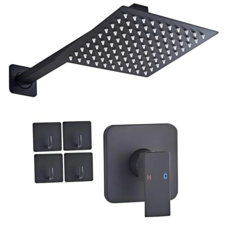 Shower Faucet Set Matte Black Complete Shower System with 8" Rain Shower Head Bathroom Rain Shower Faucet Set Rainfall Shower S
Shower Faucet Set Matte Black Complete Shower System with 8" Rain Shower Head Bathroom Rain Shower Faucet Set Rainfall Shower S