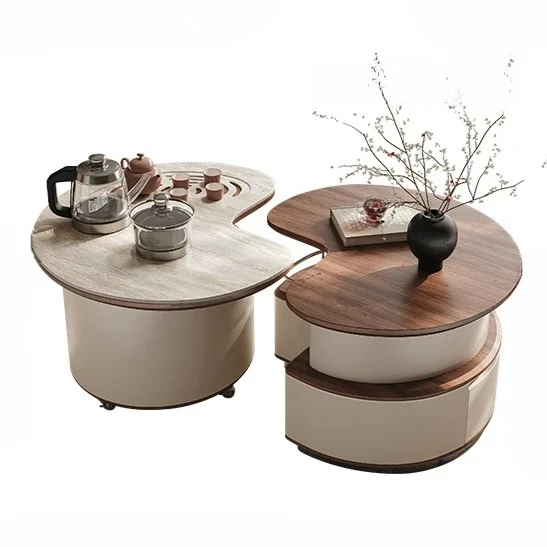 Coffee table living room household apartment retro style solid wood combination tea table movable sofa edge few tea integrated
Coffee table living room household apartment retro style solid wood combination tea table movable sofa edge few tea integrated