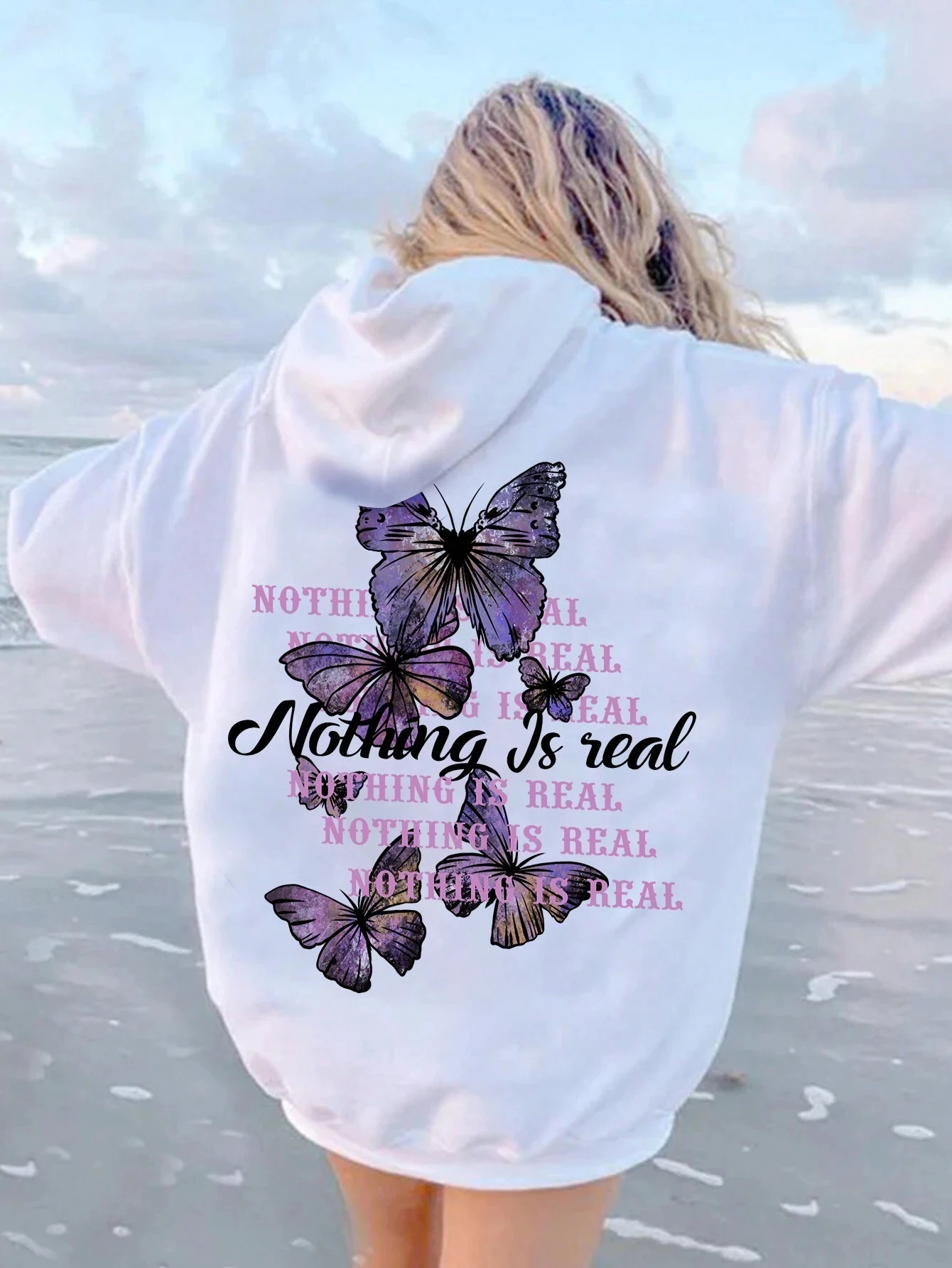 Butterfly Phrase Printing Hoody Women Fleece Oversized Hoodies Warm Comfortable Hoodie Casual Pocket Drawstring Tops Female
Butterfly Phrase Printing Hoody Women Fleece Oversized Hoodies Warm Comfortable Hoodie Casual Pocket Drawstring Tops Female