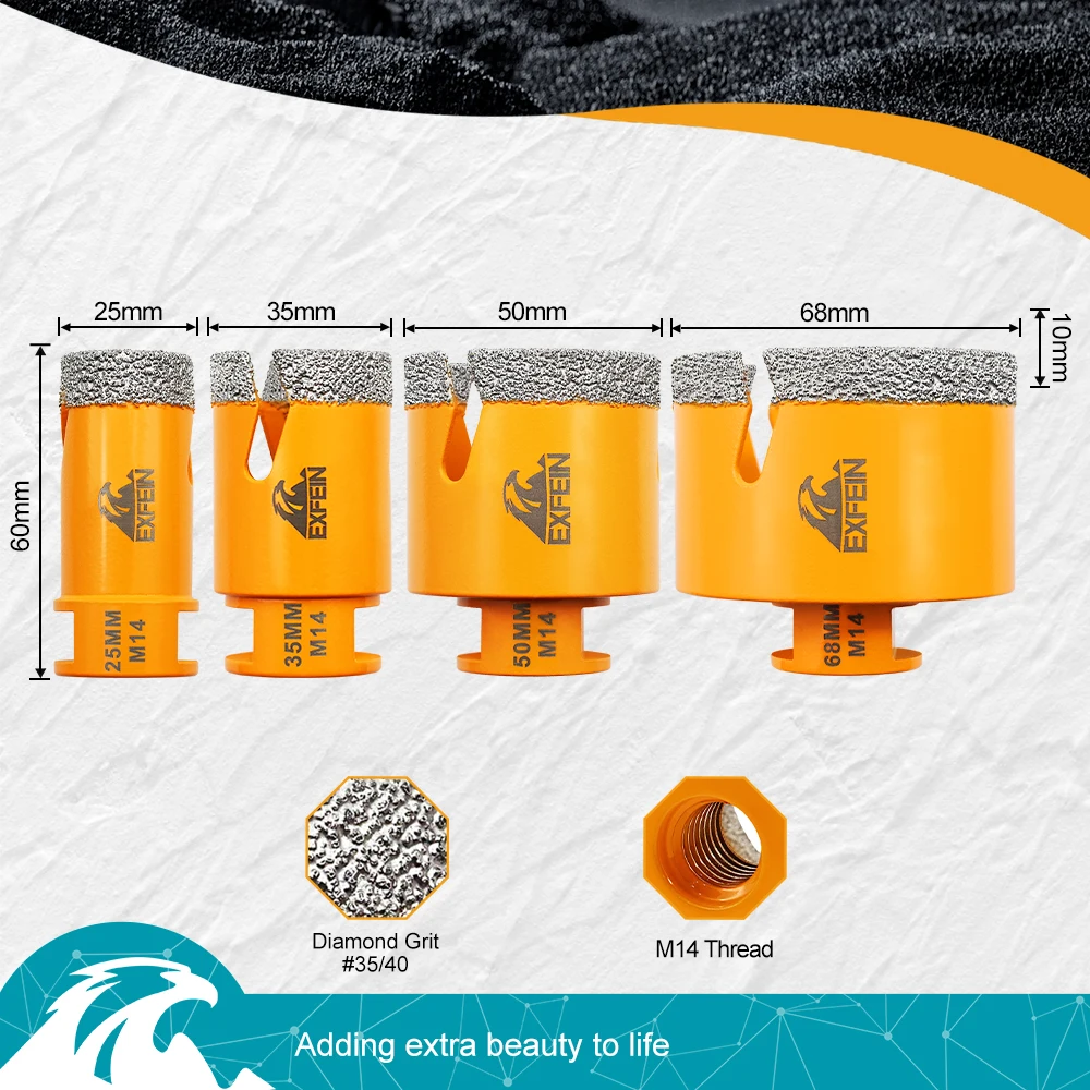 Diamond Drill Core Bit for Tile Marble Granite Ceramic 6-110mm Hole Saw Drill Bits 1PC M14 Thread Diamond Drill Core Bit
Diamond Drill Core Bit for Tile Marble Granite Ceramic 6-110mm Hole Saw Drill Bits 1PC M14 Thread Diamond Drill Core Bit