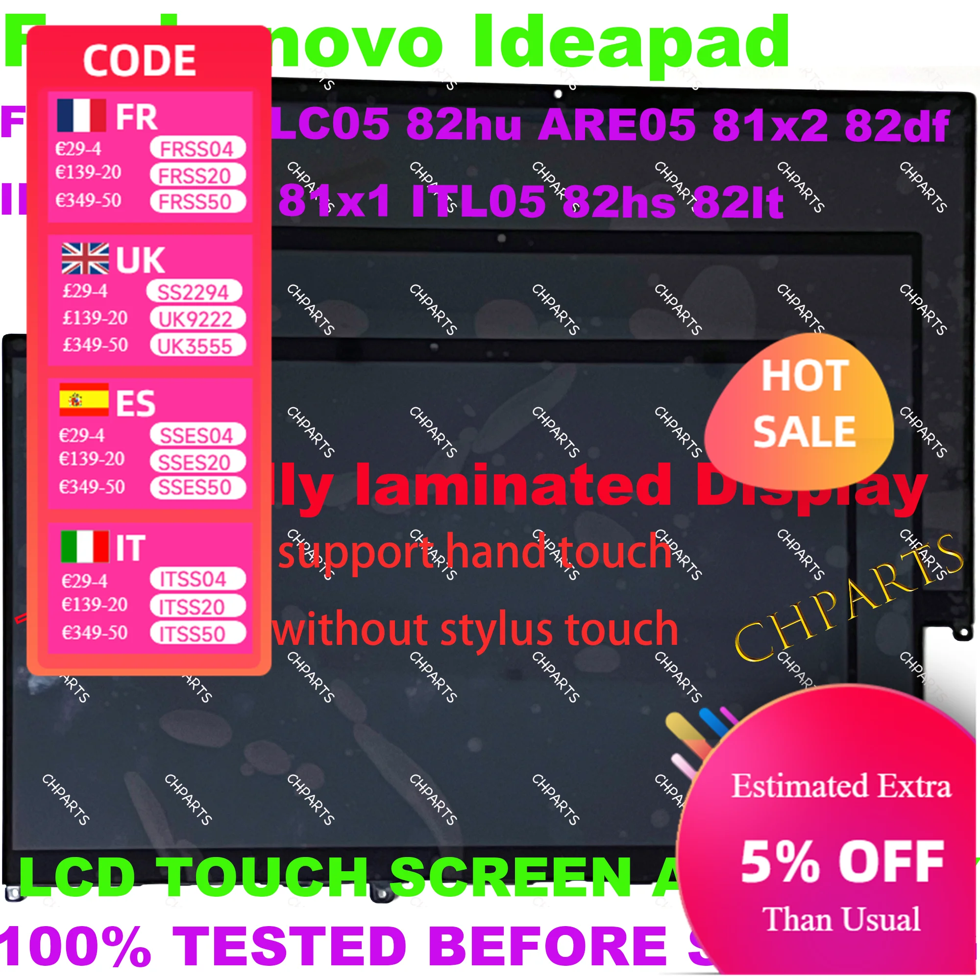 Original LCD Screen Display Panel Touch Assembly For Lenovo Ideapad Flex 5 14IIL05 81X1 81WS 5 14 ARE05 81X2 82DF ITL05 ALC05
Original LCD Screen Display Panel Touch Assembly For Lenovo Ideapad Flex 5 14IIL05 81X1 81WS 5 14 ARE05 81X2 82DF ITL05 ALC05