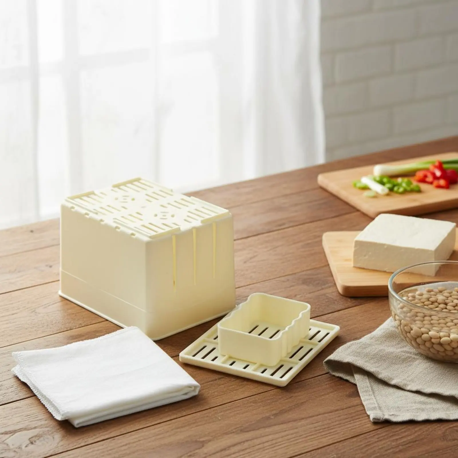 Tofu Press Reusable Tofu Crafting Tool Bean Curd Container DIY Kitchenware for Vegetarians
Tofu Press Reusable Tofu Crafting Tool Bean Curd Container DIY Kitchenware for Vegetarians