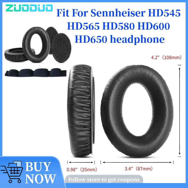 Replacement Ear Pads Cushions for Sennheiser HD545 HD565 HD580 HD600 HD650 Headphone Soft Memory Foam Pads/Earpads
Replacement Ear Pads Cushions for Sennheiser HD545 HD565 HD580 HD600 HD650 Headphone Soft Memory Foam Pads/Earpads