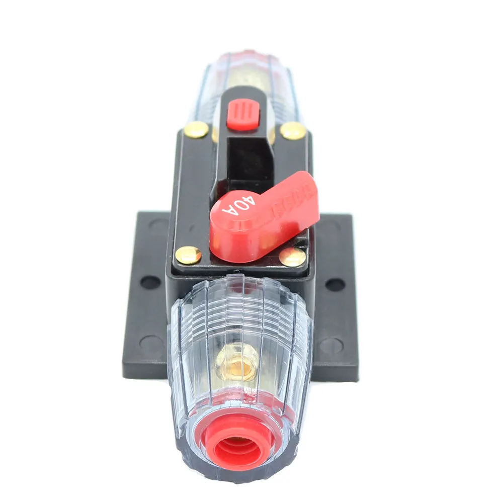 40A in-Line Resettable Circuit Breaker for Car Boat Rv Stereo Audio Systems 12V 24V 32V Dc Gold Plated Contacts 4 Gauge Wire
40A in-Line Resettable Circuit Breaker for Car Boat Rv Stereo Audio Systems 12V 24V 32V Dc Gold Plated Contacts 4 Gauge Wire