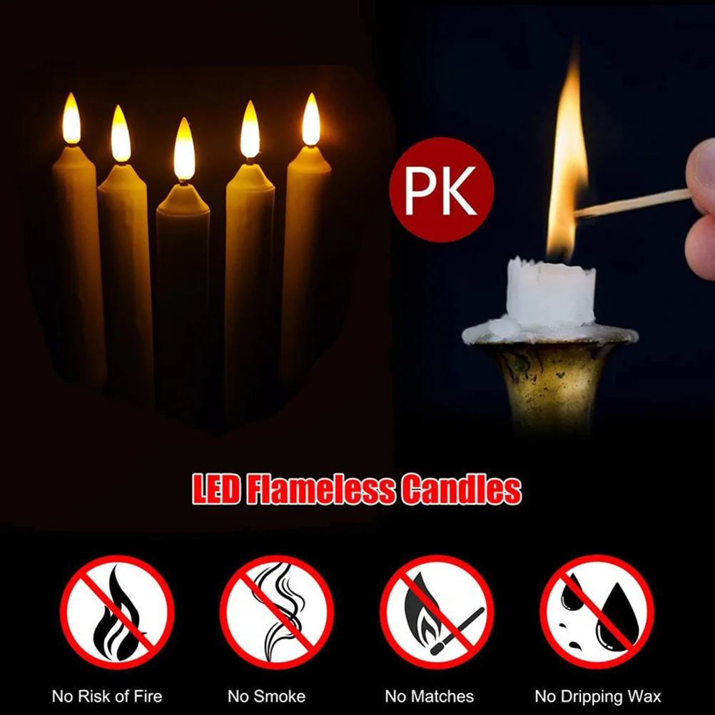 12pcs Electronic Light LED Taper Flameless Operated Candles Decorative Lights for Wedding Valentine Party
12pcs Electronic Light LED Taper Flameless Operated Candles Decorative Lights for Wedding Valentine Party