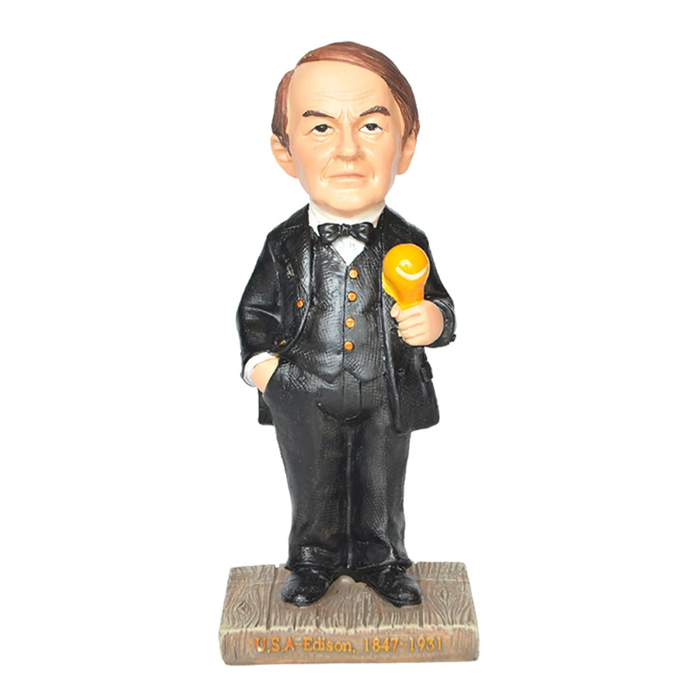 World Famous People Thomas Alva Edison Statue USA America Inventor Scientist Figure Model Decor Crafts Gift Collection
World Famous People Thomas Alva Edison Statue USA America Inventor Scientist Figure Model Decor Crafts Gift Collection