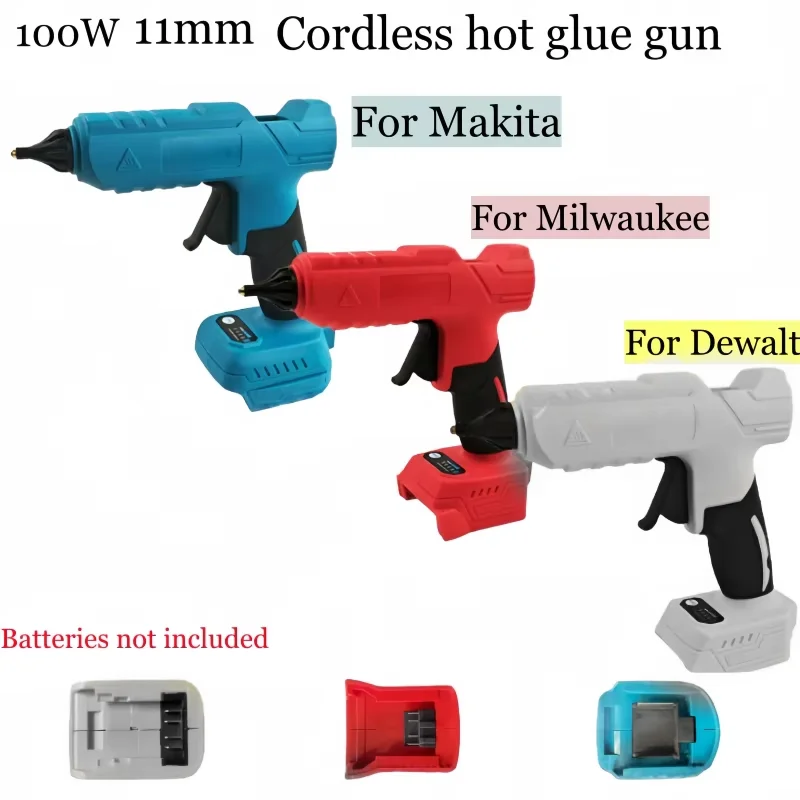 Portable DIY Cordless Electric Hot Melt Glue Gun, Compatible for Makita/DeWalt/Milwaukee 18V Battery, with Glue Stick
Portable DIY Cordless Electric Hot Melt Glue Gun, Compatible for Makita/DeWalt/Milwaukee 18V Battery, with Glue Stick