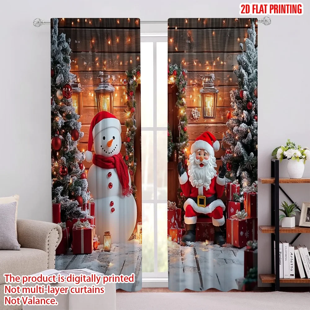 2pcs 2D flat printing Merry Christmas Drapes merry christmas Versatile Durable Polyester Without Electricity Festive Curtains
2pcs 2D flat printing Merry Christmas Drapes merry christmas Versatile Durable Polyester Without Electricity Festive Curtains