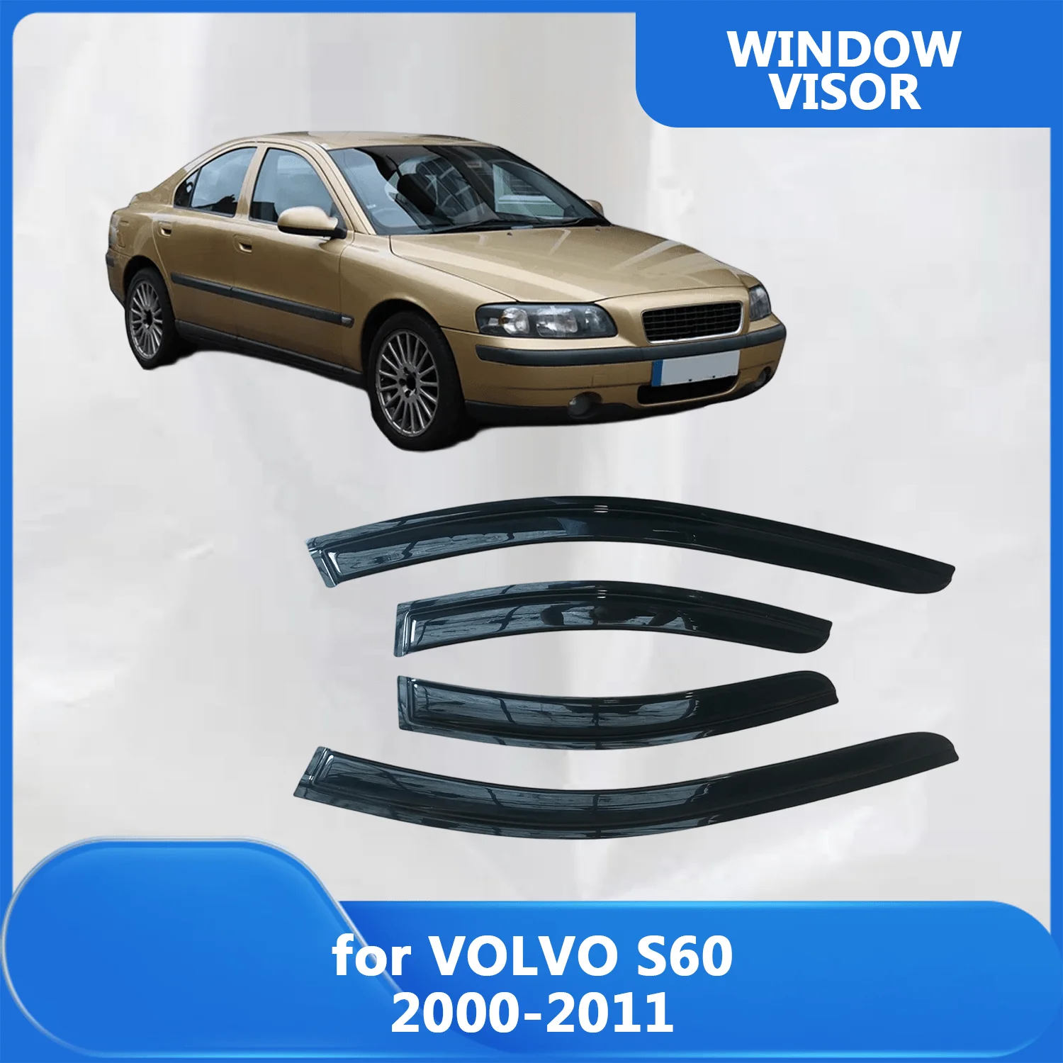 Window Visor for VOLVO S60 2000 2001 2002 2003 2004 2005 2006 2007 2008 2009 2010 2011 Wind Deflectors Rain Guards Door Visor
Window Visor for VOLVO S60 2000 2001 2002 2003 2004 2005 2006 2007 2008 2009 2010 2011 Wind Deflectors Rain Guards Door Visor