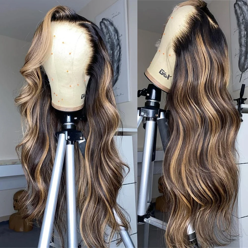 Brown Highlight Color Preplucked 13x4 Lace Front Wigs High Heat Synthetic Hair Pre Plucked Glueless Transparent Lace Front Wig
Brown Highlight Color Preplucked 13x4 Lace Front Wigs High Heat Synthetic Hair Pre Plucked Glueless Transparent Lace Front Wig