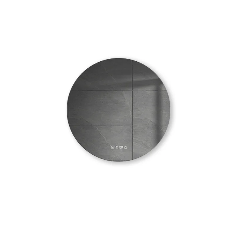bluetooth + tri-color light + defogging + time temperature smart round mirror touch screen
bluetooth + tri-color light + defogging + time temperature smart round mirror touch screen