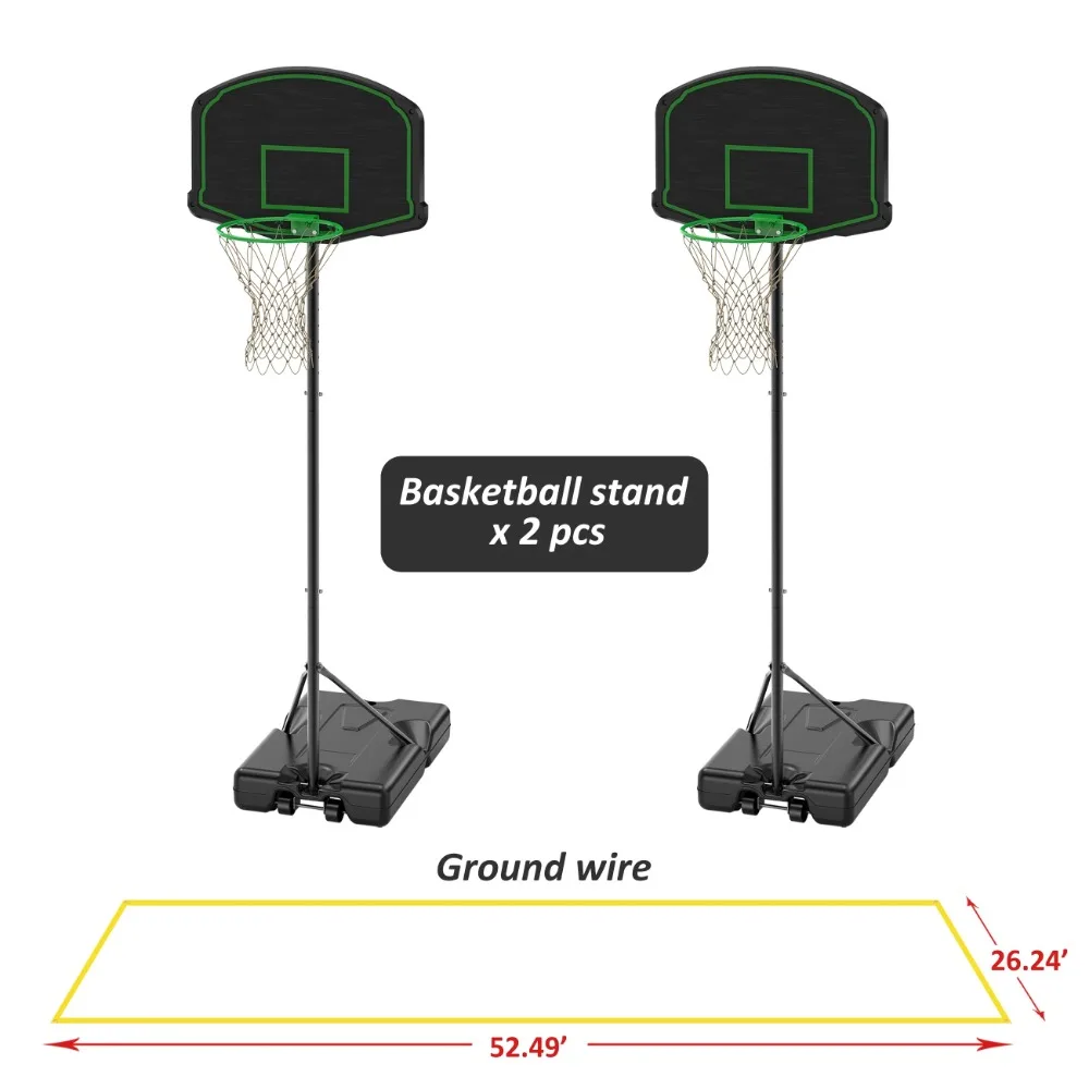 Basketball Hoop Portable Basketball System Stand x 2 Height Adjustable with 30 in backboard,Base with Wheel
Basketball Hoop Portable Basketball System Stand x 2 Height Adjustable with 30 in backboard,Base with Wheel