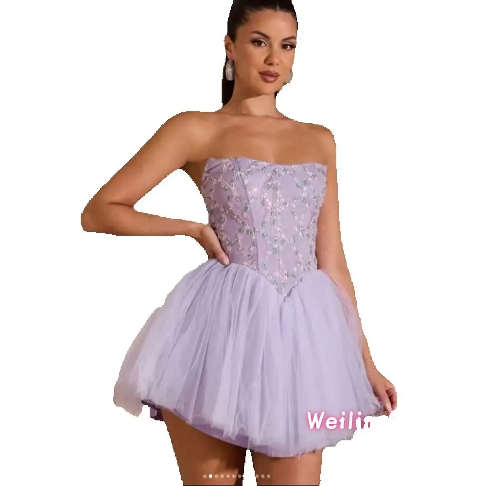Customized Sexy Mini Short Chiffon Applique Ball Dress Sleeveless Off-The-Shoulder Formal Prom Dress Party Evening Dress
Customized Sexy Mini Short Chiffon Applique Ball Dress Sleeveless Off-The-Shoulder Formal Prom Dress Party Evening Dress