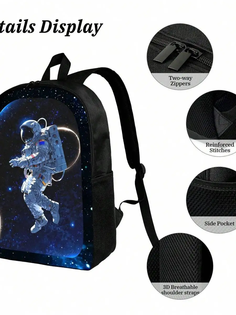 Astronaut Galaxy Print Backpack Blue Black Durable Water Resistant Travel Bag For Adults
Astronaut Galaxy Print Backpack Blue Black Durable Water Resistant Travel Bag For Adults