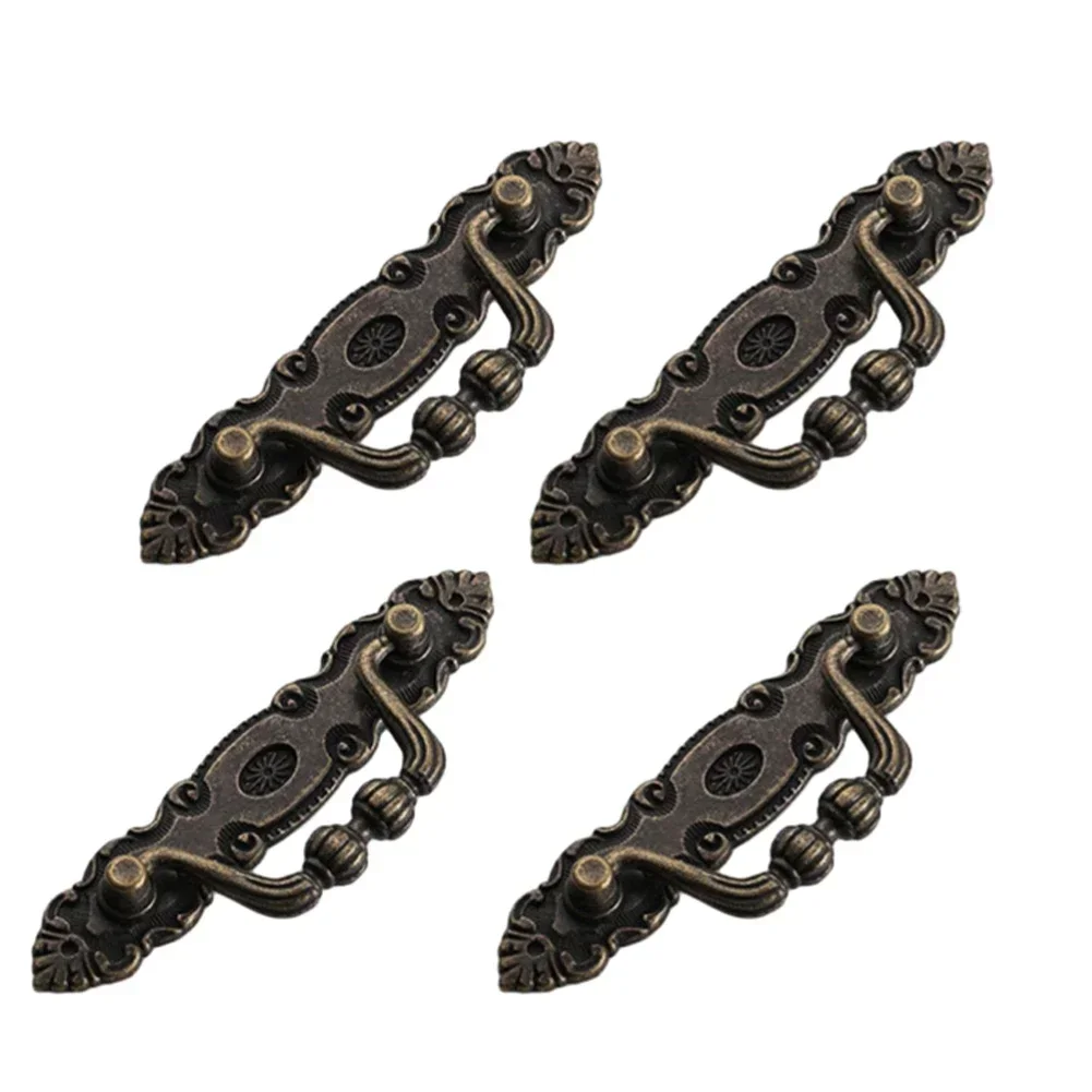 4PCS Zinc Alloy Antique Furniture Handles Drawer Ring Pulls Retro Decorative Handles For Home Decoration Hardware
4PCS Zinc Alloy Antique Furniture Handles Drawer Ring Pulls Retro Decorative Handles For Home Decoration Hardware