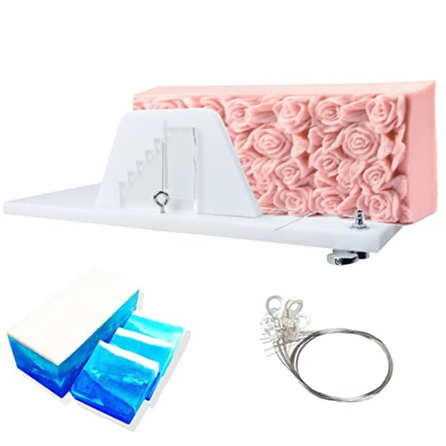 Adjustable Wire Soap Cutter, Acrylic Push Soap Cutters for Perfect Loaf Slicer, DIY Handmade Soap Candles Trimming Loaf Cutting
Adjustable Wire Soap Cutter, Acrylic Push Soap Cutters for Perfect Loaf Slicer, DIY Handmade Soap Candles Trimming Loaf Cutting