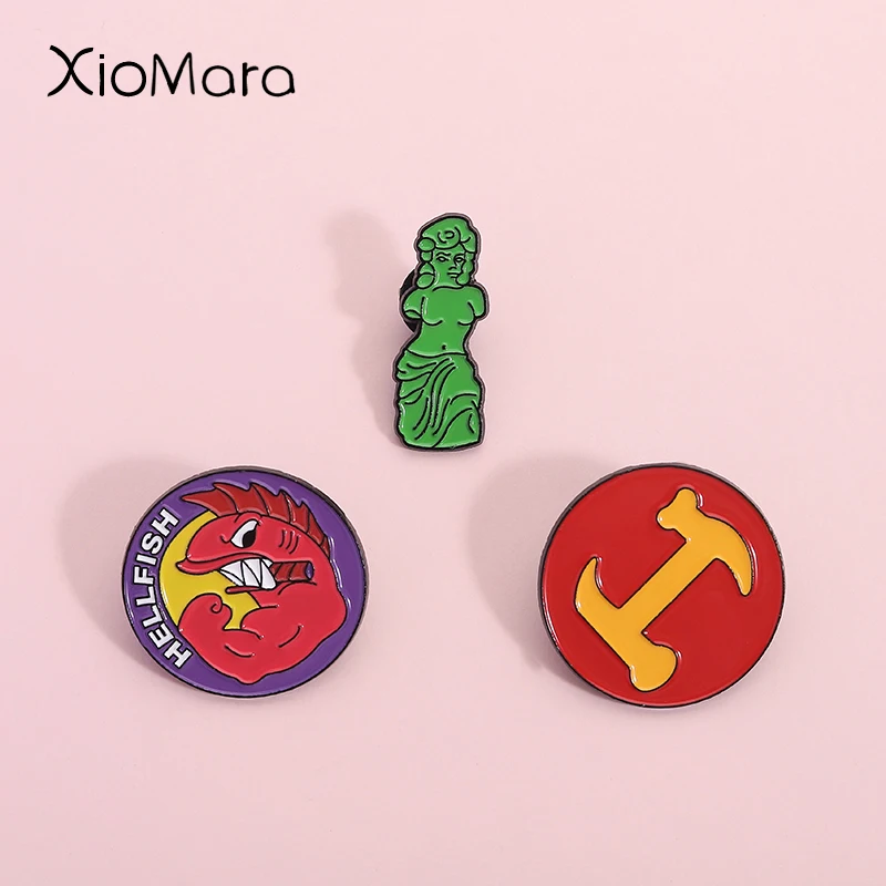 Hell Fish Clown Sculpture Art Enamel Pins Animated Sitcom Brooches Backpack Clothes Lapel Badge Jewelry Wholesale Fans Gift
Hell Fish Clown Sculpture Art Enamel Pins Animated Sitcom Brooches Backpack Clothes Lapel Badge Jewelry Wholesale Fans Gift