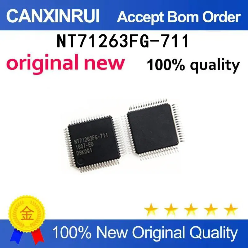 (5-100 pieces)New original NT71263FG-711 QFP64 LCD screen chip IC in stock
(5-100 pieces)New original NT71263FG-711 QFP64 LCD screen chip IC in stock
