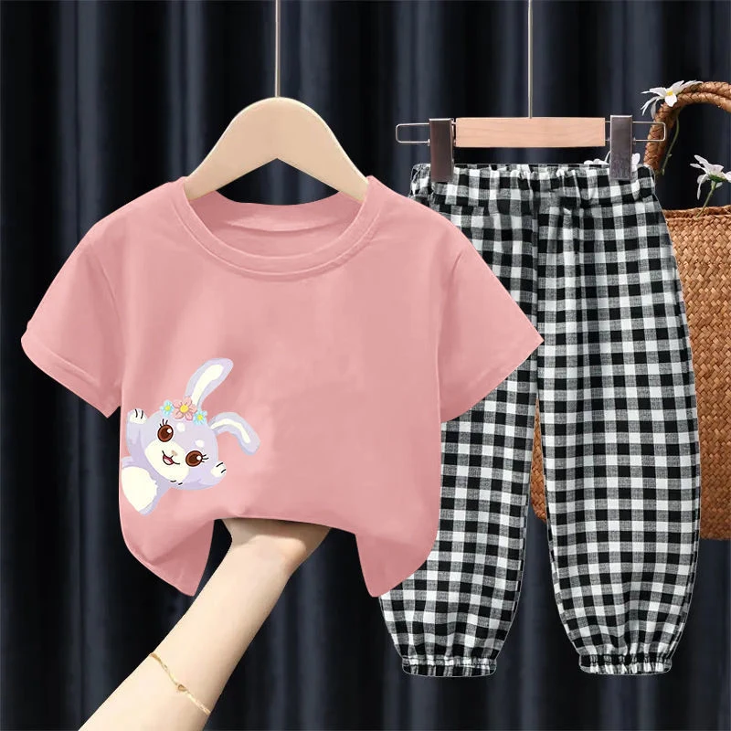Children Clothing for Girls 2 Years Sets Suit Summer Mother Kids Rabbit Clothes Girl Cotton T-shirt Short Sleeves Trousers 2pcs
Children Clothing for Girls 2 Years Sets Suit Summer Mother Kids Rabbit Clothes Girl Cotton T-shirt Short Sleeves Trousers 2pcs