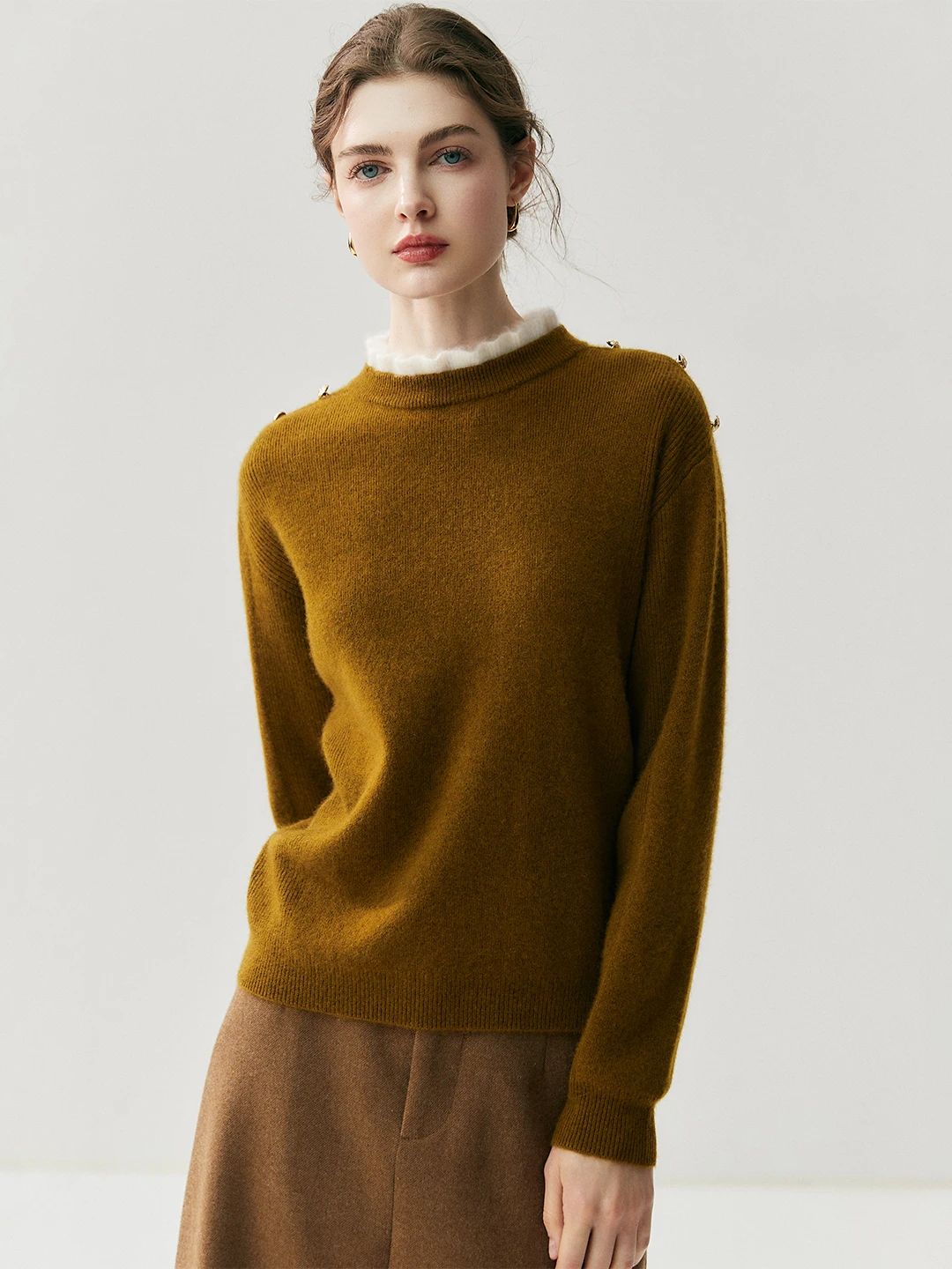 Женский вязаный свитер с круглым вырезом и высоким воротником, на пуговицах, с длинными рукавами, теплый базовый слой
Женский вязаный свитер с круглым вырезом и высоким воротником, на пуговицах, с длинными рукавами, теплый базовый слой